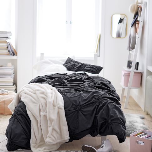 Organic Ruched Rosette + Textured Bows Bedroom