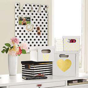 Metallic Printed Storage Bins