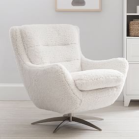 Sherpa Ivory Lennon Lounge Chair