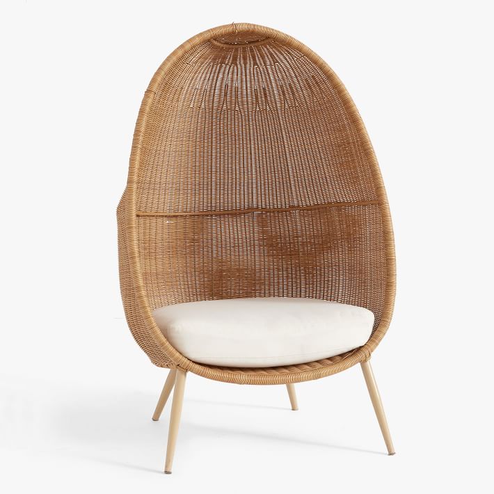 Wicker cave chair sale