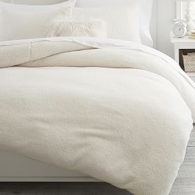 Softest Cozy Sherpa Duvet Cover Pottery Barn Teen