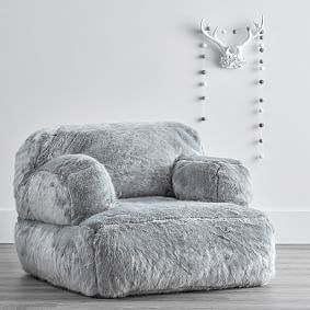 Eco Lounger, Iced Faux-Fur Quarry 