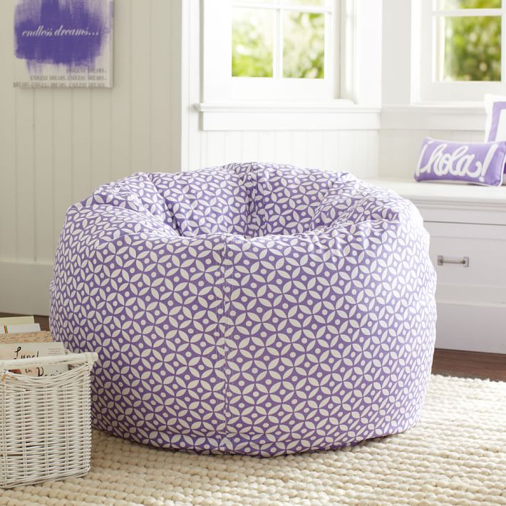 Purple Petal Dot Beanbag