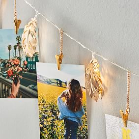 Feather String Lights with Clips