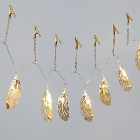 Feather String Lights with Clips