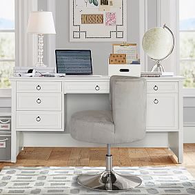 Elsie Storage Desk, Simply White