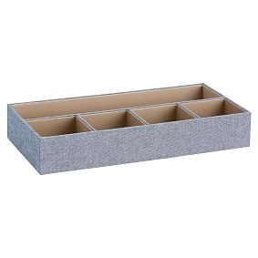 Fabric Desk Accessories Set, Chambray