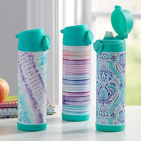 Marker Stripe Pool Trim 17 oz Water Bottle | Clearance | Pottery Barn Teen