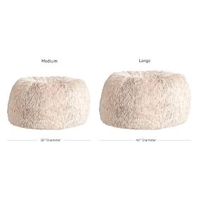 Snow Cat Faux-Fur Bean Bag Chair