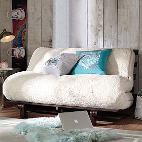 Sherpa Faux-Fur Futon