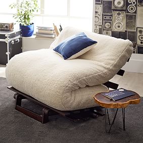 Sherpa Faux-Fur Futon