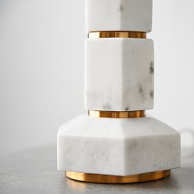 Marble Column Table Lamp