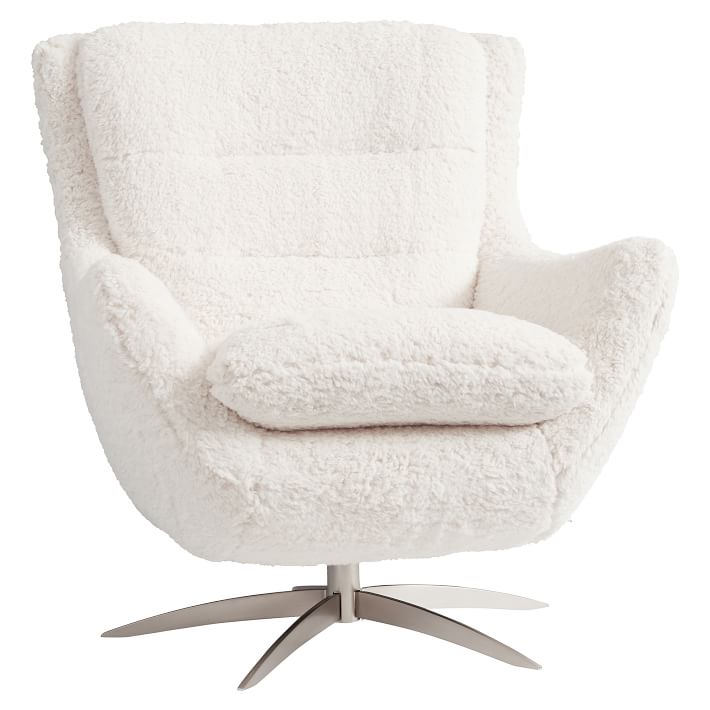 Sherpa Ivory Lennon Lounge Chair