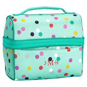 Gear-Up Mint Confetti Retro Lunch Bag