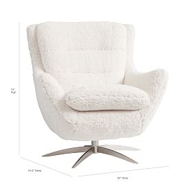 Sherpa Ivory Lennon Lounge Chair