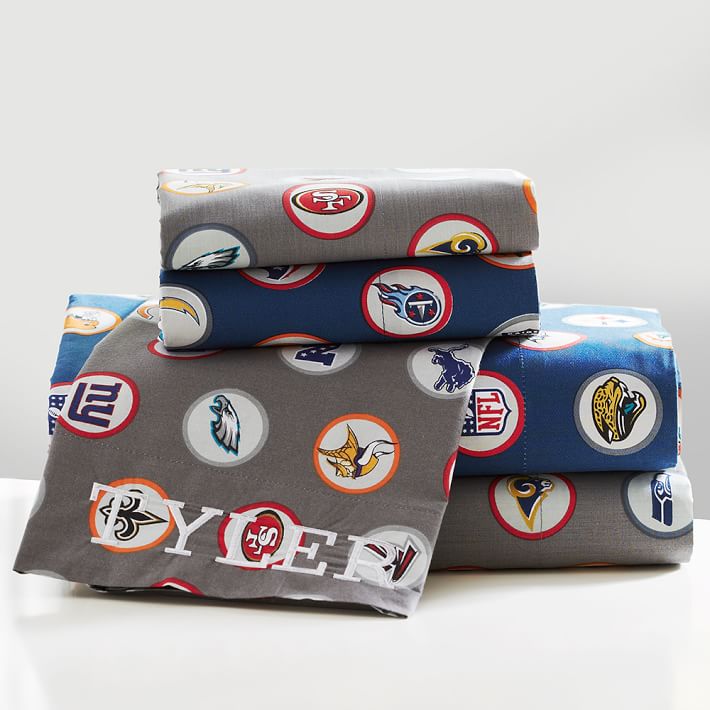 Pottery Barn Teen x NFL Brights Logo Sheet Set on sale Twin Twin XL NEW