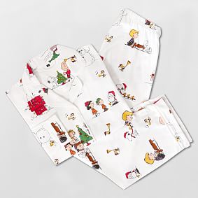 Peanuts Flannel Teen Pajama Set Pottery Barn Teen