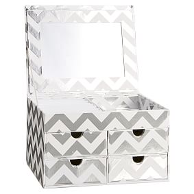 Jane Jewelry Storage, Medium Metallic Box