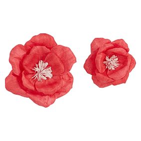 Crepe Flowers, Set of 2