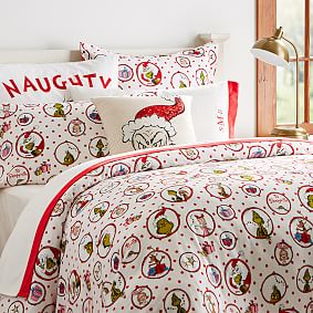 Hot Pottery Barn teen the grinch festive organic sheets