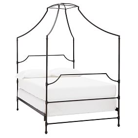 Maison Canopy Bed, Full, Dark Iron