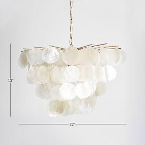 Large Capiz Chandelier (22&quot;)