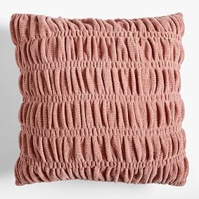 Ruched Chenille Pillow