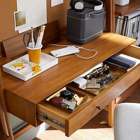 west elm x pbt Mid-Century Smart&#8482; Wall Desk &amp; Bookshelf Set (82&quot;)