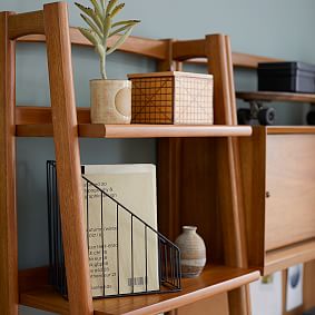 west elm x pbt Mid-Century Smart&#8482; Wall Desk &amp; Bookshelf Set (82&quot;)