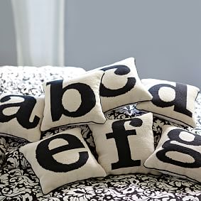 Alphabet Needlepoint Pillow