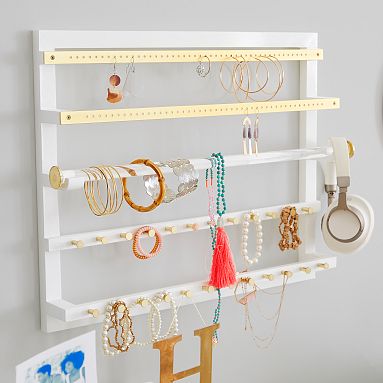 Outlet Wall Mounted Jewelry Organizer - Dancer- Cherry