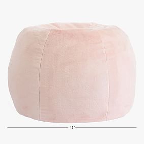 Faux Fur Blush Bean Bag Chair