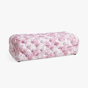 LoveShackFancy Garden Damask Pink Lounge Bench