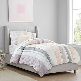 Carter Wingback Upholstered Storage Bed