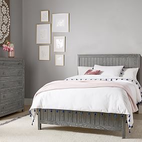 Beadboard Basic Bed &amp; 5-Drawer Dresser Set