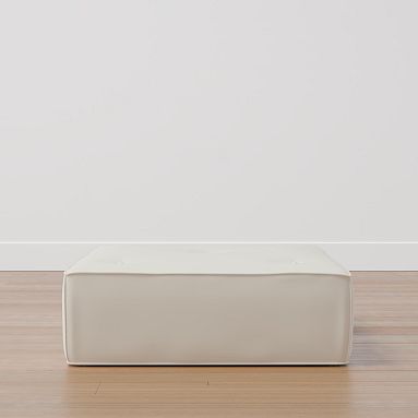 Piped Cushy Ottoman (32&quot;&ndash;43&quot;)
