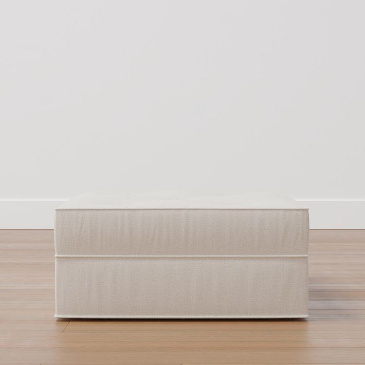 Piped Cushy Ottoman with Storage (32.5&quot;)