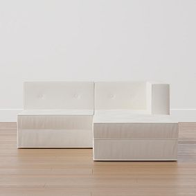 Piped Cushy Sectional Set with Storage (65&quot;)