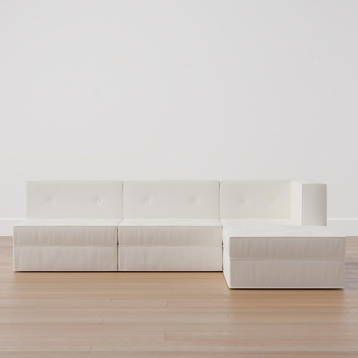 Piped Cushy L-Shaped Sectional Set with Storage (97.5&quot;)