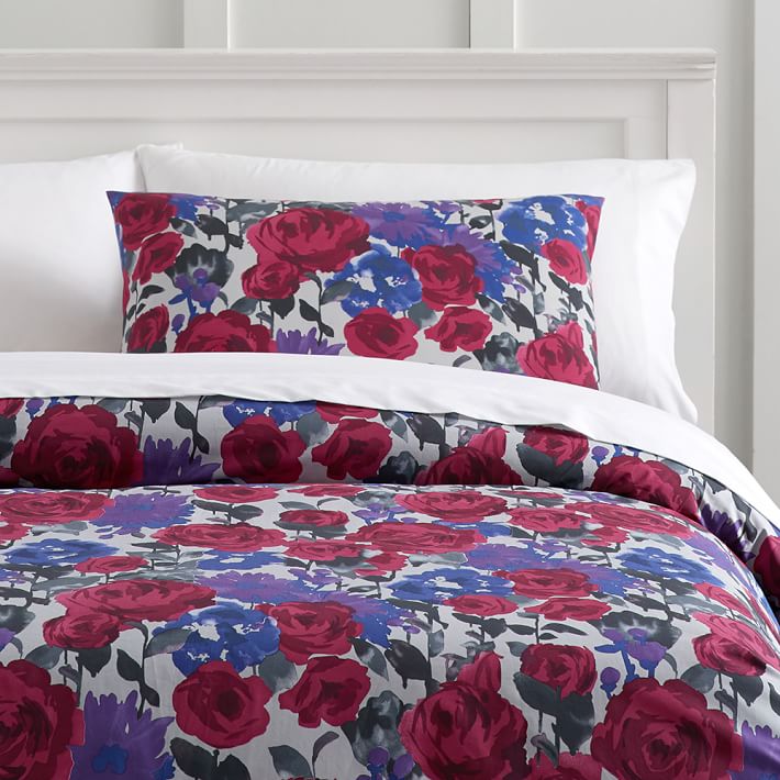 Watercolor Floral Duvet Cover 