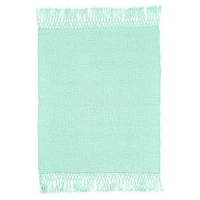 Woven Macrame Trim Throw