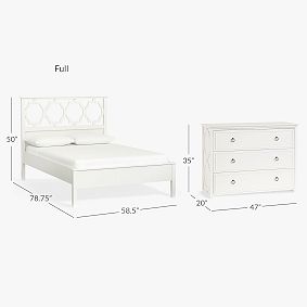 Evie Bed &amp; 3-Drawer Dresser Set