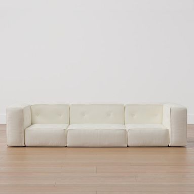 Piped Cushy Sofa Set (96&quot;)