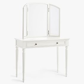 Chelsea Small Space Vanity Desk, Simply White