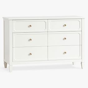 Auburn 6-Drawer Wide Dresser, Simply White