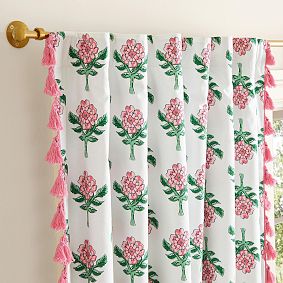 Roller Rabbit Rose Printed Blackout Curtain