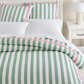 Lara Ricrac Stripe Euro Pillow Cover