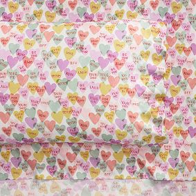 Rifle Paper Co. Candy Heart Organic Sheet Set