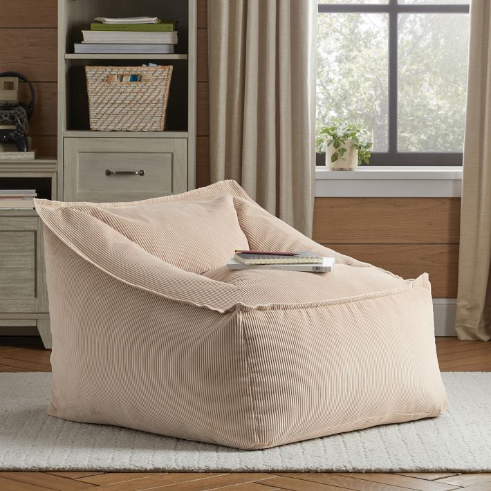 Corduroy Latte Modern Lounger