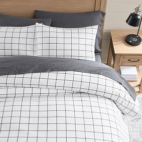 Boxter Plaid Organic Duvet Cover